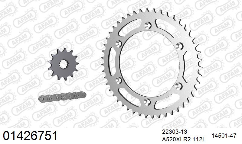 Zestaw napędowy AFAM do SUZUKI TS 250 X E,F,G,H,J,K