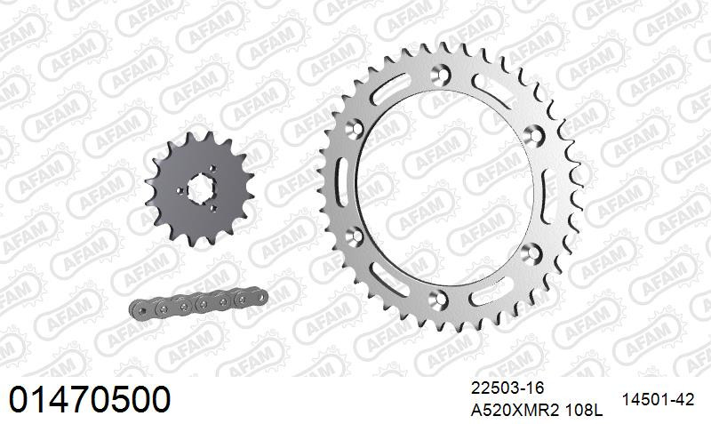 Zestaw napędowy AFAM do SUZUKI DR 600 R Dakar G,H,J,K, DR 600 S F,G,H,J,K