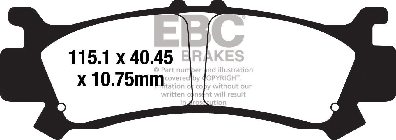 EBC Brakes Klocki hamulcowe EBC FA702TT (kpl. na 1 tarcze)
