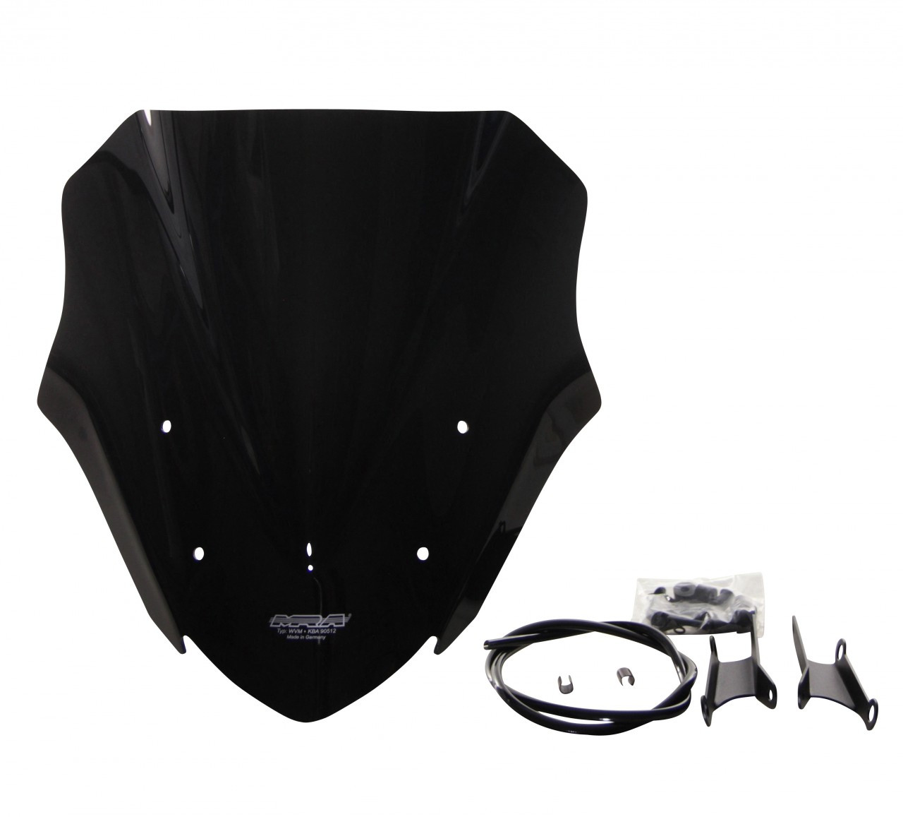 Szyba motocyklowa MRA KAWASAKI Z 900 ZR 900 B 2017-2019, forma NRN, czarna