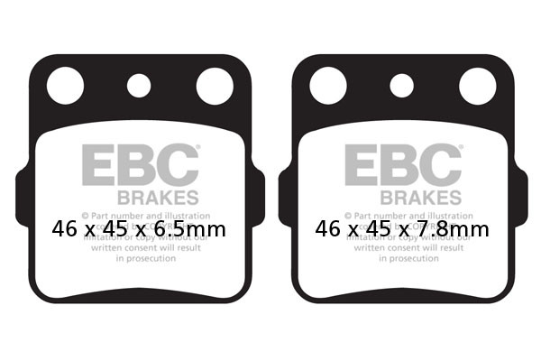 Klocki hamulcowe EBC FA084/2R (kpl. na 1 tarcze)