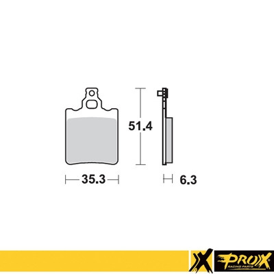 ProX Racing Parts ProX Klocki Hamulcowe Tylne KTM65SX '00-03 (odpowiednik EBC FA337R)