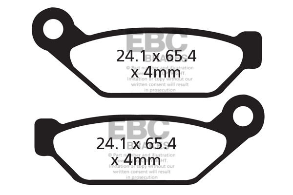 CFA308R - Klocki hamulcowe rowerowe (organiczne wyczynowe) EBC Brakes