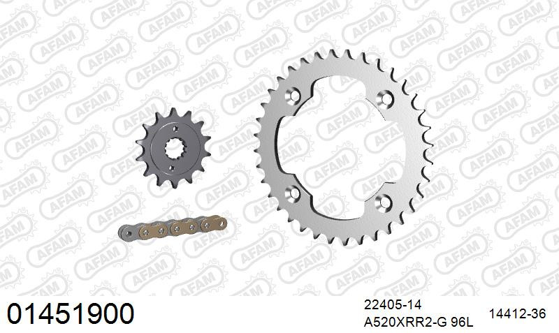 Zestaw napędowy AFAM do SUZUKI LT-R 450 Quadracer K6,K7