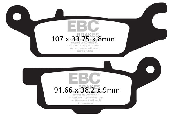 EBC Brakes Klocki hamulcowe EBC FA445R (kpl. na 1 tarcze) (odpowiednik PROX 37.275102)