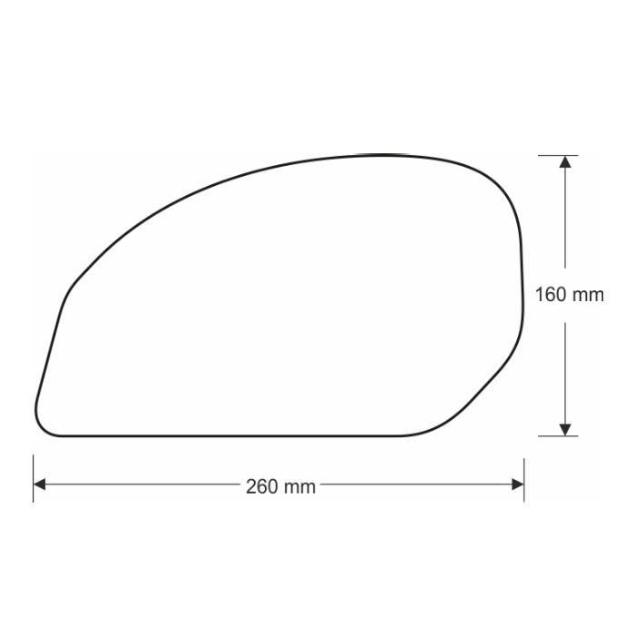 ONEDESIGN Grip Boczny HDR Uniwersalny 260x160mm transparentny