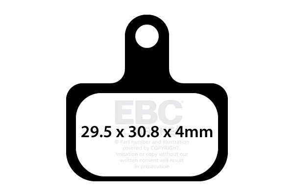 CFA770 - Klocki hamulcowe rowerowe (organiczne) EBC Brakes