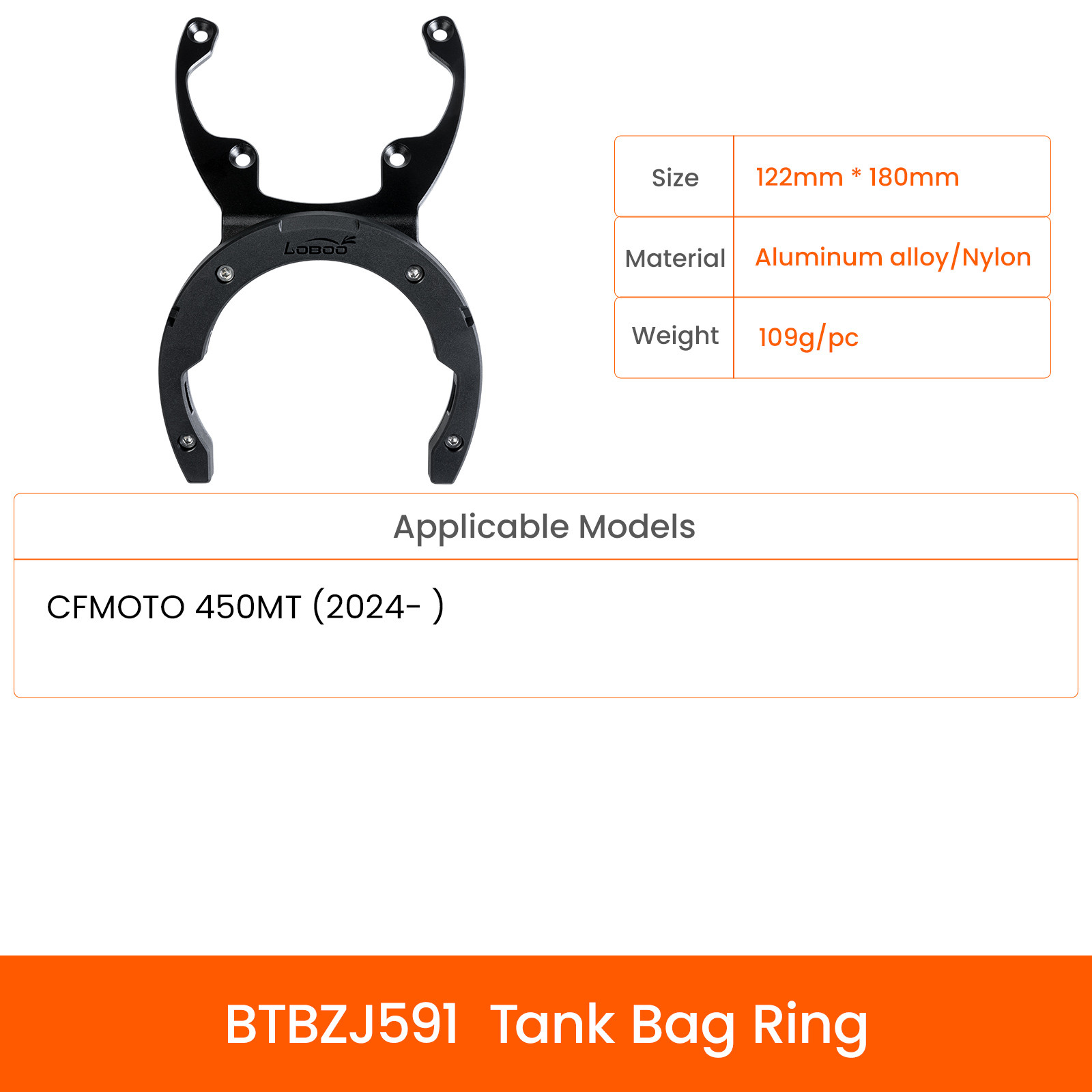 LOBOO Magnetyczny uchwyt do Tank Bag, pasuje do CFMOTO 450MT