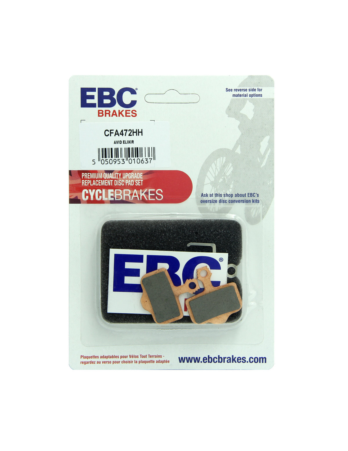 CFA472HH - Klocki hamulcowe rowerowe (spiekane) EBC Brakes