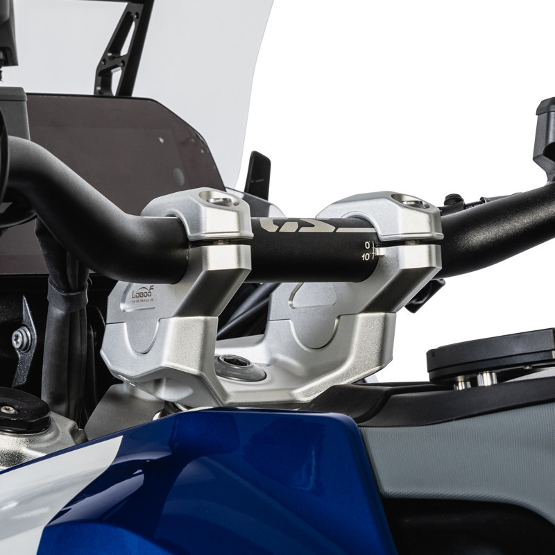 LOBOO Podwyższenie kierownicy do BMW R1300GS (2023-), podwyższenie 29mm, przybliżenie 29mm