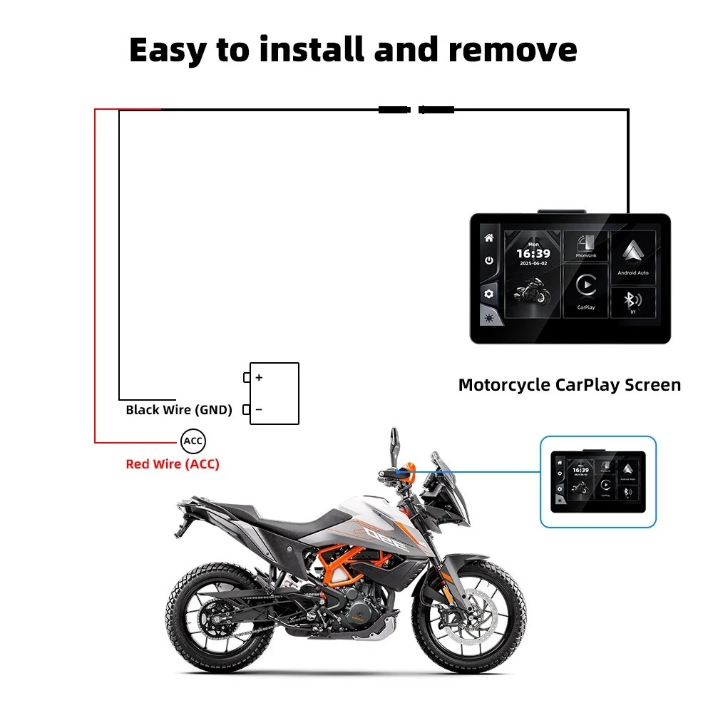 Ekran nawigacyjny NAVTICA Hyperion 6.2' Android Auto / Apple CarPlay do motocykla BMW + UNIWERSALNY
