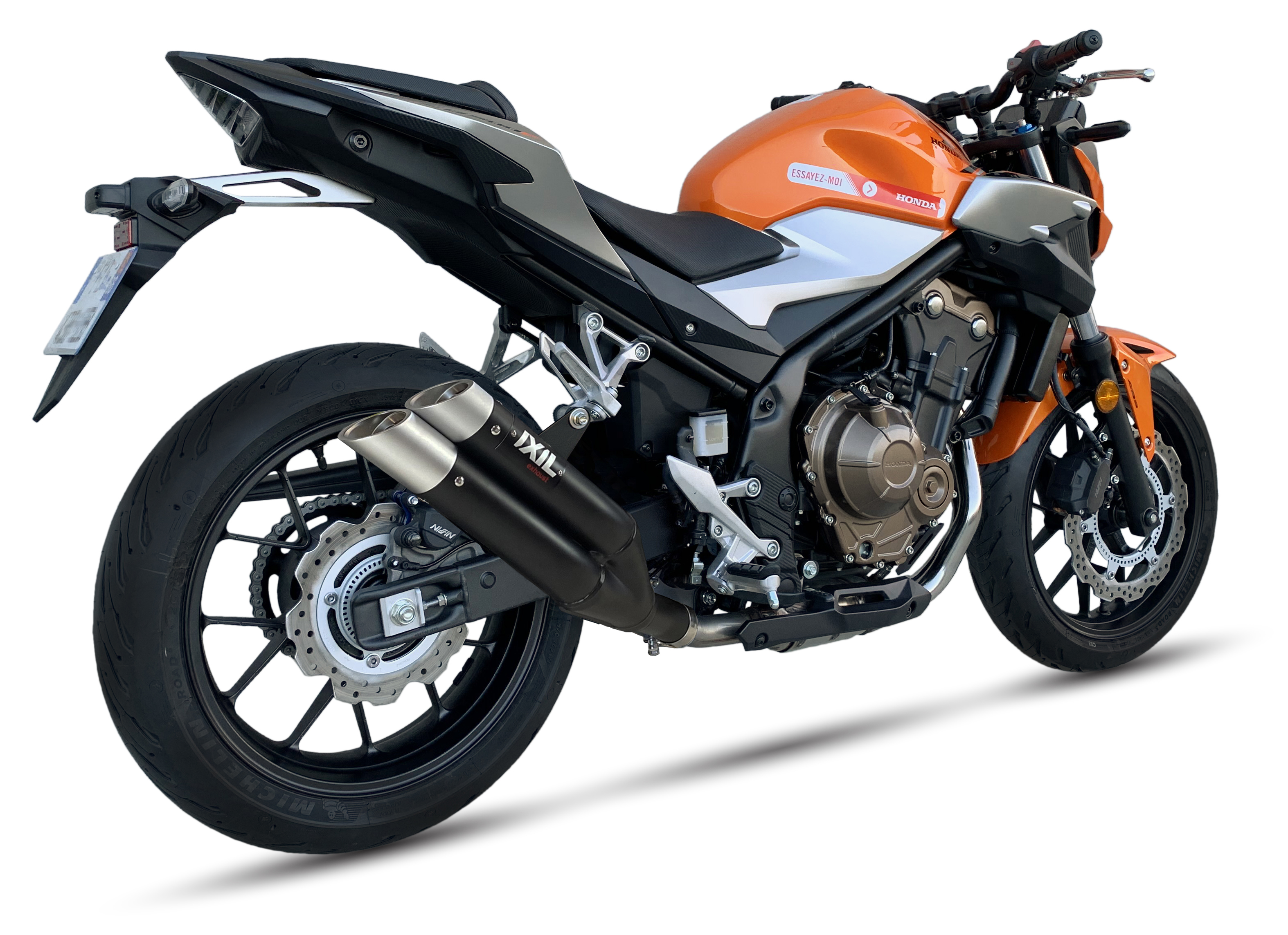 Tłumik IXIL HONDA CB 500 X 21-23 (PC64) typ L3XB (waga: 3000g, długość: 370 mm., materiał: Inox AISI304, kolor: Anodized aluminu