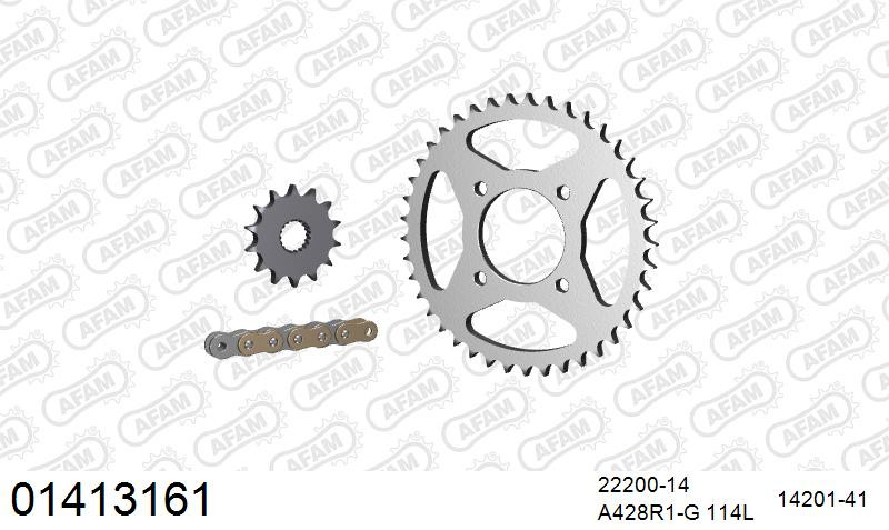 Zestaw napędowy AFAM do SUZUKI GN 125 Z,D,R,S,T, GN 125 E R,S,T