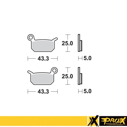 ProX Klocki Hamulcowe Przednie KTM50SX Pro Senior '02-20 (odpowiednik EBC FA325) - BOX 10 szt