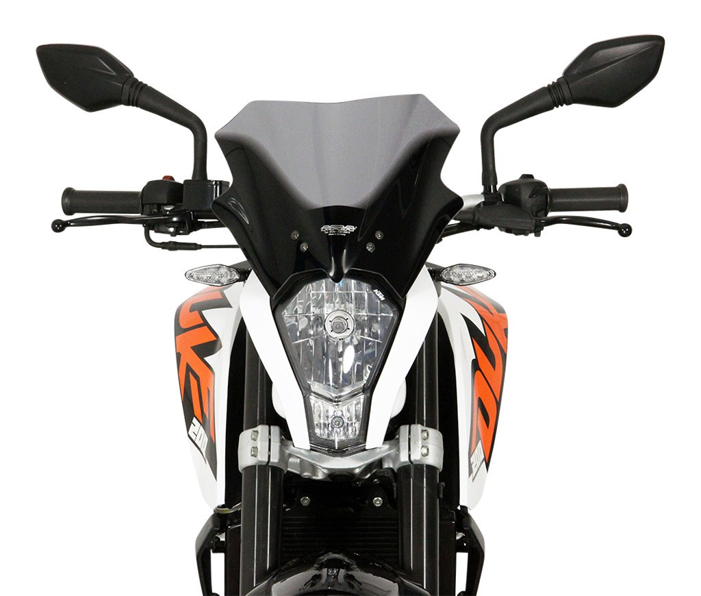 Szyba motocyklowa MRA KTM DUKE 390 -2016, forma R, bezbarwna