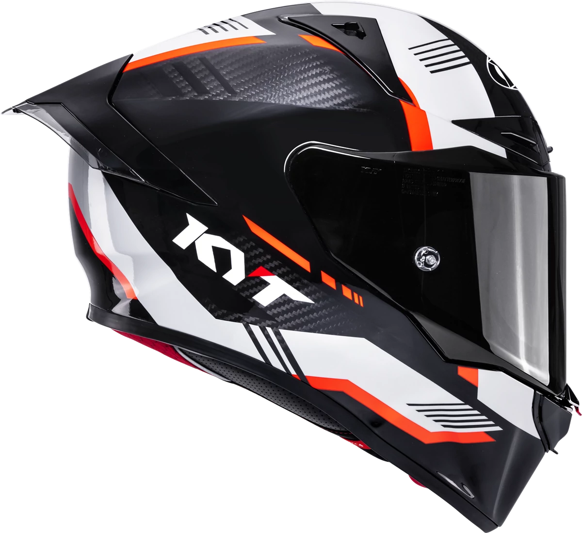 Kask motocyklowy KYT R1R CARBON ZONE POMARAŃCZOWY E06