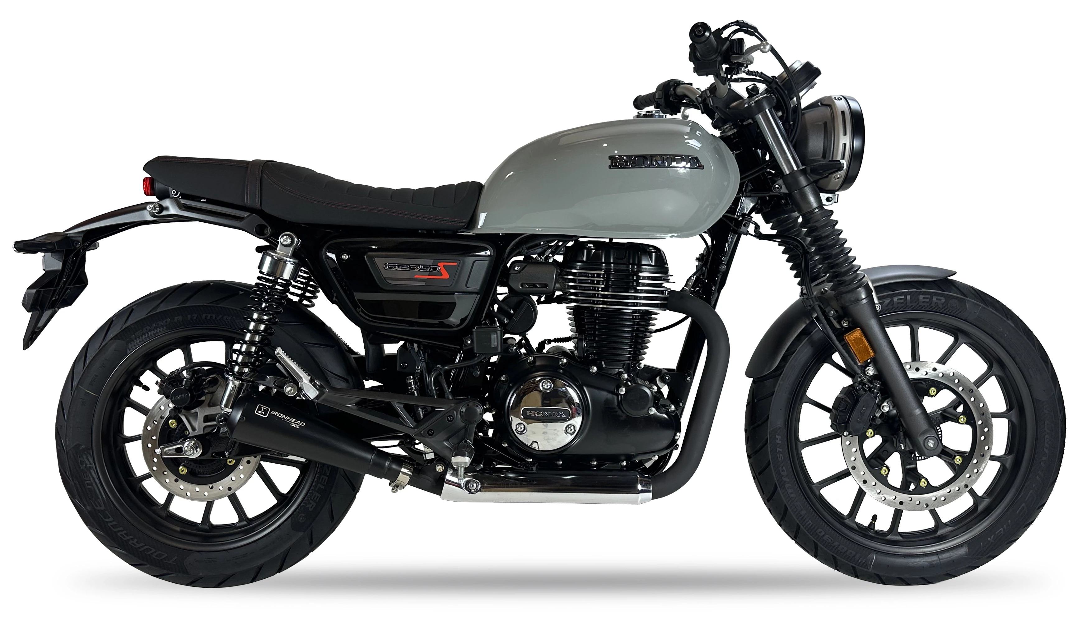 IXIL Tłumik HONDA GB 350 S 2025 (NC59) typ OVC11SB SLIP ON - IRONHEAD CONICAL BLACK INOX
