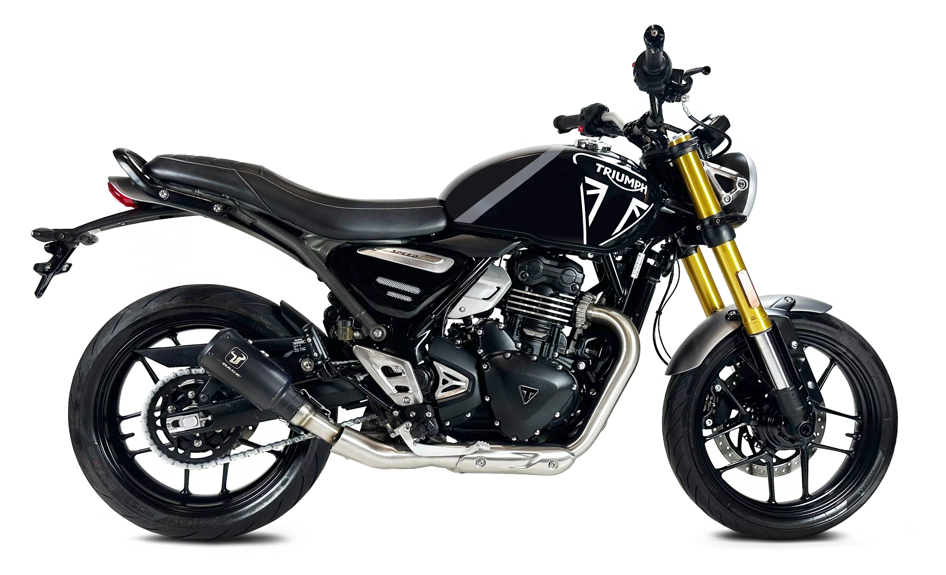 IXRACE Tłumik TRIUMPH SPEED 400 / SCR 400 X / SCR 400 XC (T010 / T0B0) typ MK2B MK2 SERIES BLACK (Homologacja)