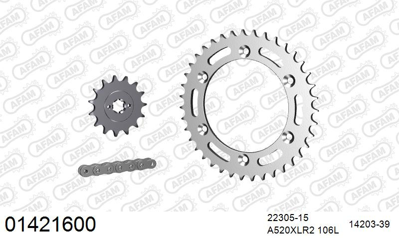 Zestaw napędowy AFAM do SUZUKI TS 200 R K,L,M,N,P,R