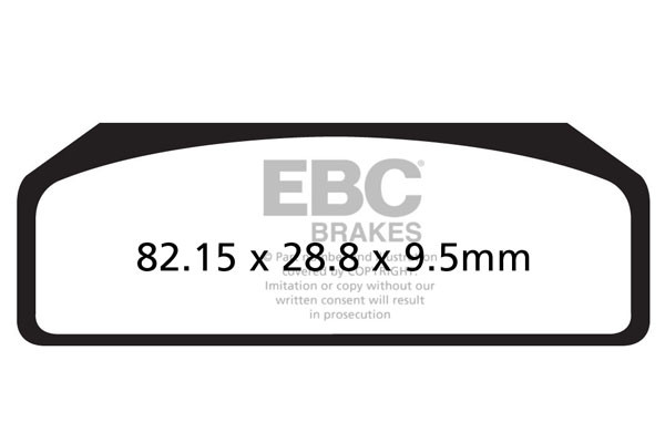 Klocki hamulcowe EBC GPFAX611HH torowe/profesjonalne (kpl. na 1 tarcze)