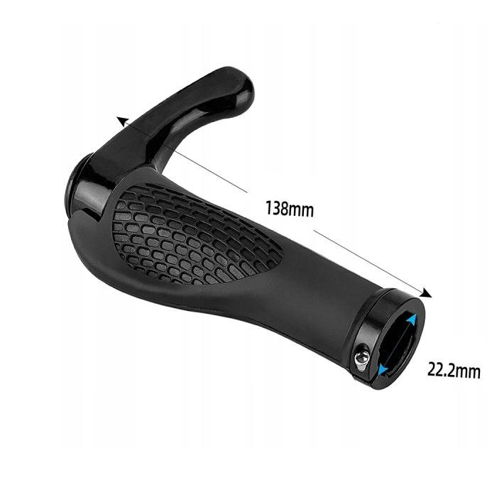 Gripy rowerowe MTB rogi ROXAR ergonomiczne czarny