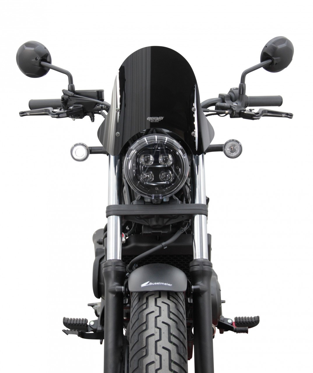 Szyba motocyklowa MRA HONDA CMX 500 REBEL 2020-, forma NSP, czarna