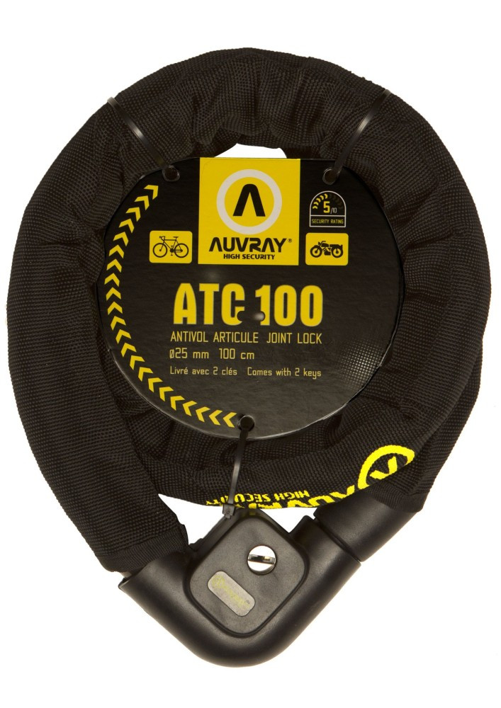 AUVRAY ATCG 100 linka zabezpieczająca z zamkiem - długość 100cm, średnica 22mm