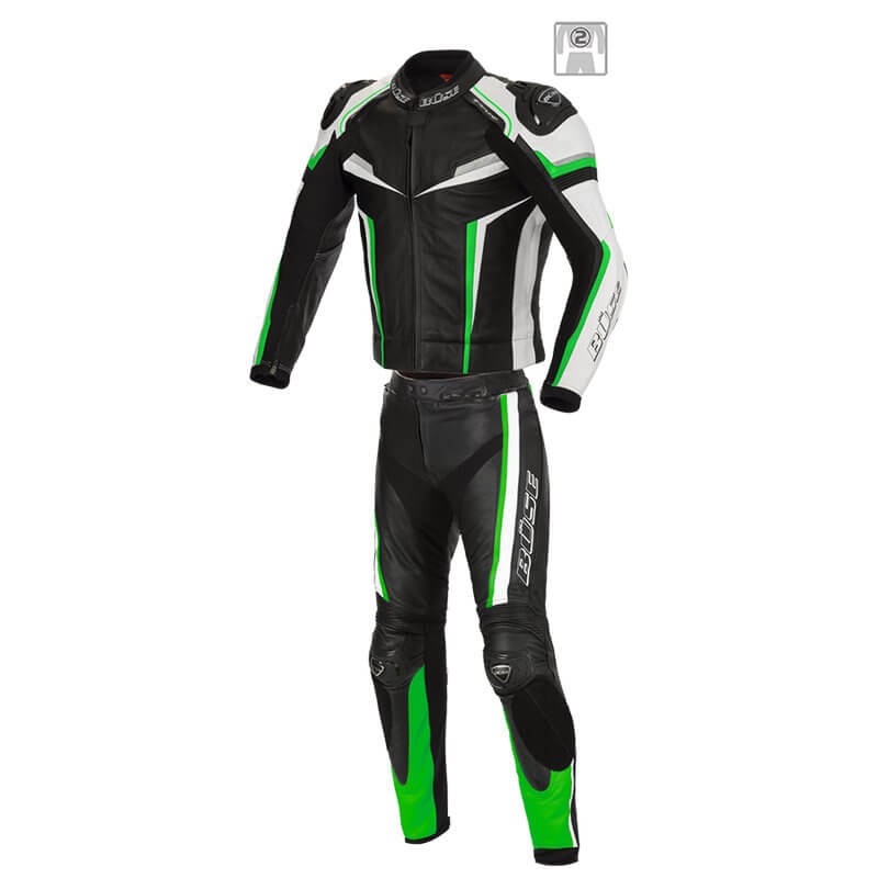 Kombinezon motocyklowy męski BUSE Mille czarno-zielony 102004