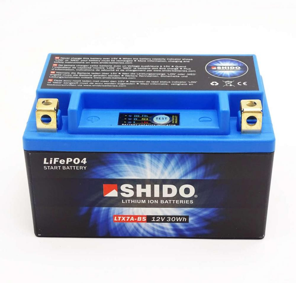 SHIDO Akumulator Litowo Jonowy LTX7A-BS 12V 2.4Ah 150A