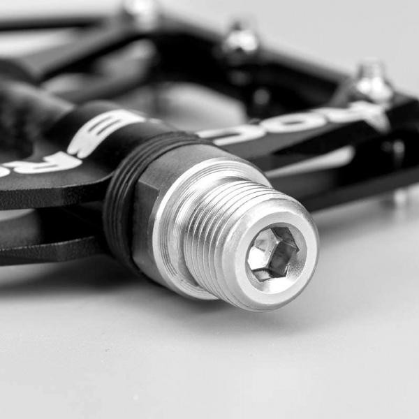 Pedały rowerowe aluminiowe z pinami czarne Rockbros 2017-12EBK