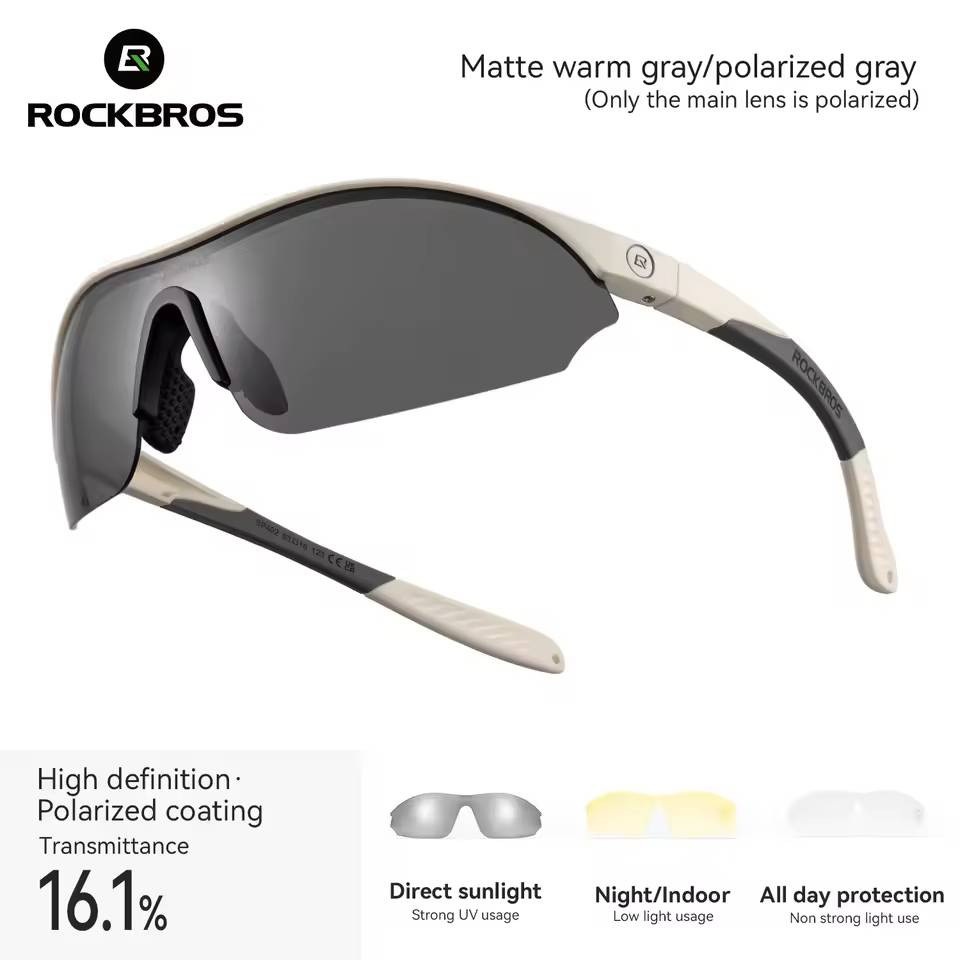 Okulary rowerowe, kolarskie, sportowe polaryzacyjne, wymienne szkła ROCKBROS 1423000602 SP402-2