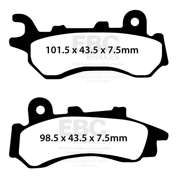 EBC Brakes Klocki hamulcowe EBC SFA723 skuterowe (kpl. na 1 tarcze)
