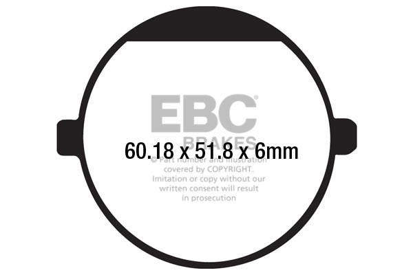 Klocki hamulcowe EBC FA198 (kpl. na 1 tarcze)