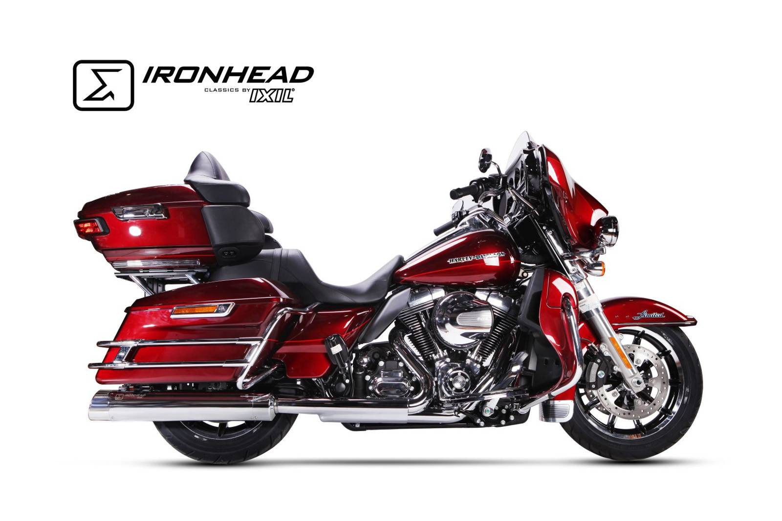 Tłumik IXIL H-D TOURING ROAD KING 2006-2016, typ HC2-1C (waga 4000 Gr., długość 670 mm., materiał Inox AISI304, kolor Bright chr