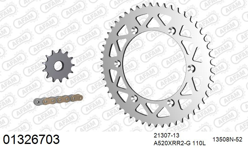 Zestaw napędowy AFAM do YAMAHA TT 250 R T,V, TT 250 R Rear Sprocket 52 T. L,M,N,P,R,S