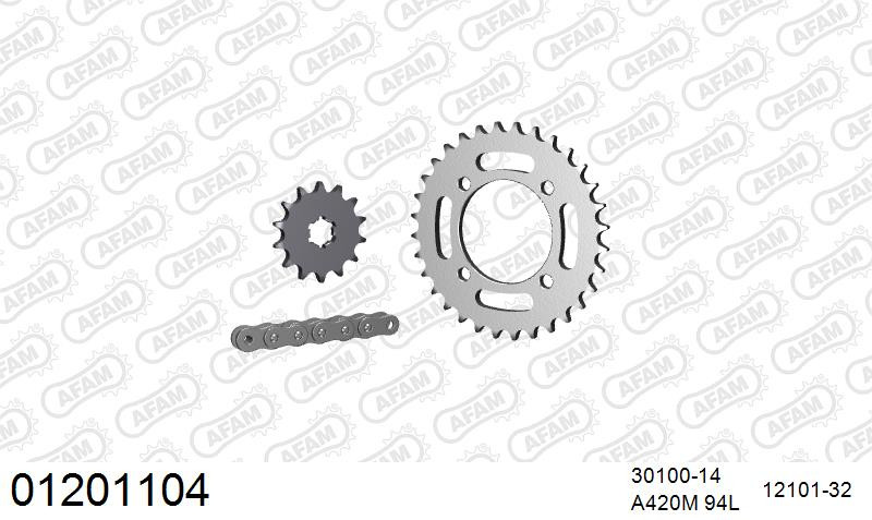 Zestaw napędowy AFAM do YAMAHA LB 50 Chappy