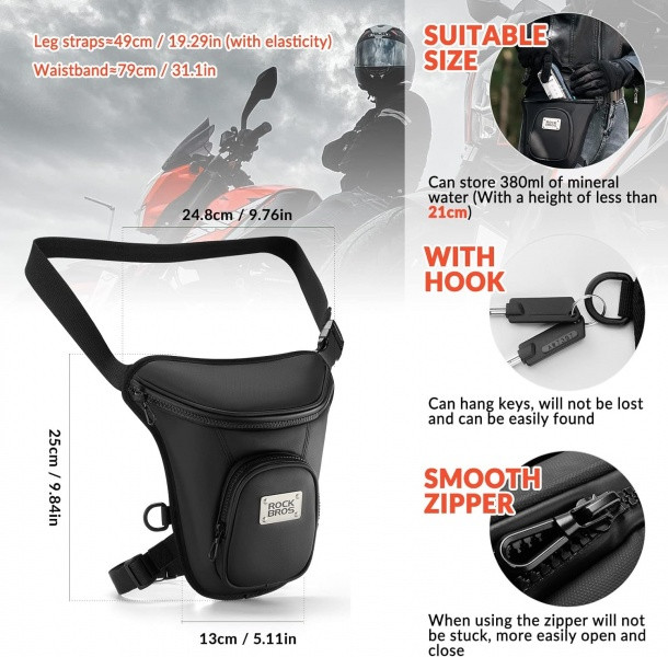 Sakwa, torba motocyklowa na udo ROCKBROS (30170011001) MTB001