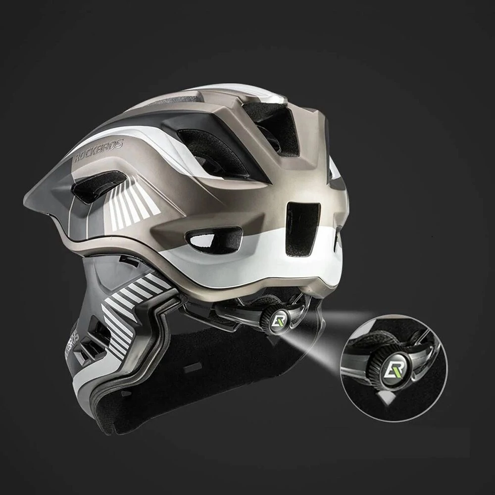 Kask dziecięcy z odpinaną osłoną podbródka FULL FACE off-road Rockbros TT-32SBTG