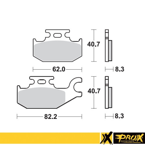 ProX Klocki Hamulcowe Przednie LT-A400 '08-11 + LT-A450 '07-10 (Left) (odpowiednik EBC FA413) - BOX 10 szt