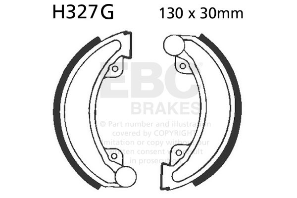 Szczęki hamulcowe nacinane EBC H327G (1 kpl.)