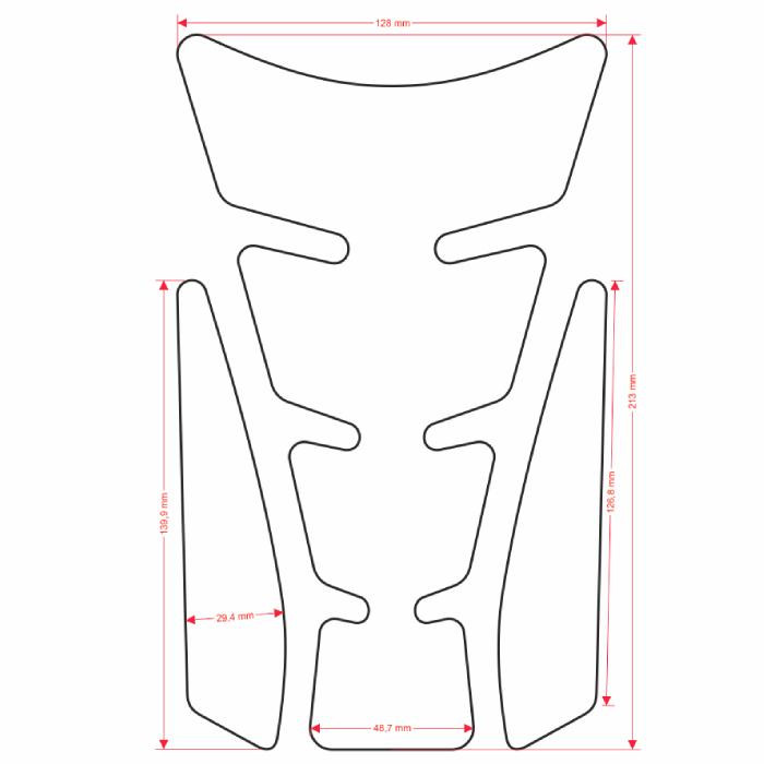 ONEDESIGN Tankpad Spirit shape Limited Edition logo YZF niebieski