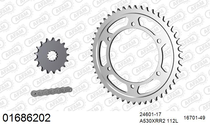 Zestaw napędowy AFAM do KAWASAKI GPZ 900 R A1,A2,A3,A4,A5,A6