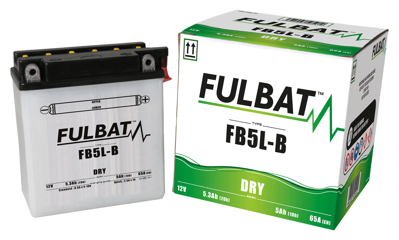 Akumulator FULBAT FUL DRY - FB5L-B / YB5L-B (suchy, obsługowy, kwas w zestawie)