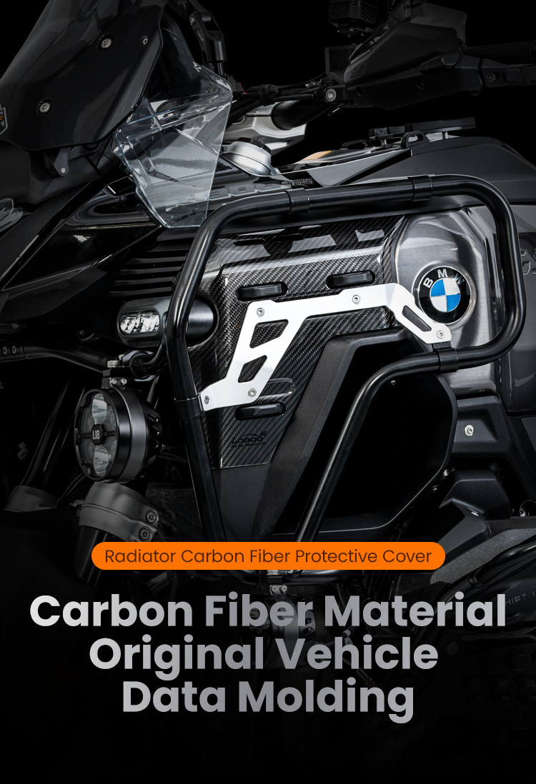 LOBOO Panele boczne carbonowe oraz zestaw montażowy do BMW R1300GS ADVENTURE (2024-) matowe