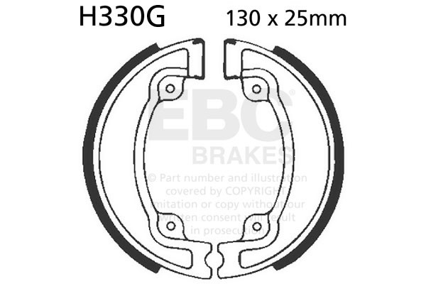 Szczęki hamulcowe nacinane EBC H330G (1 kpl.)