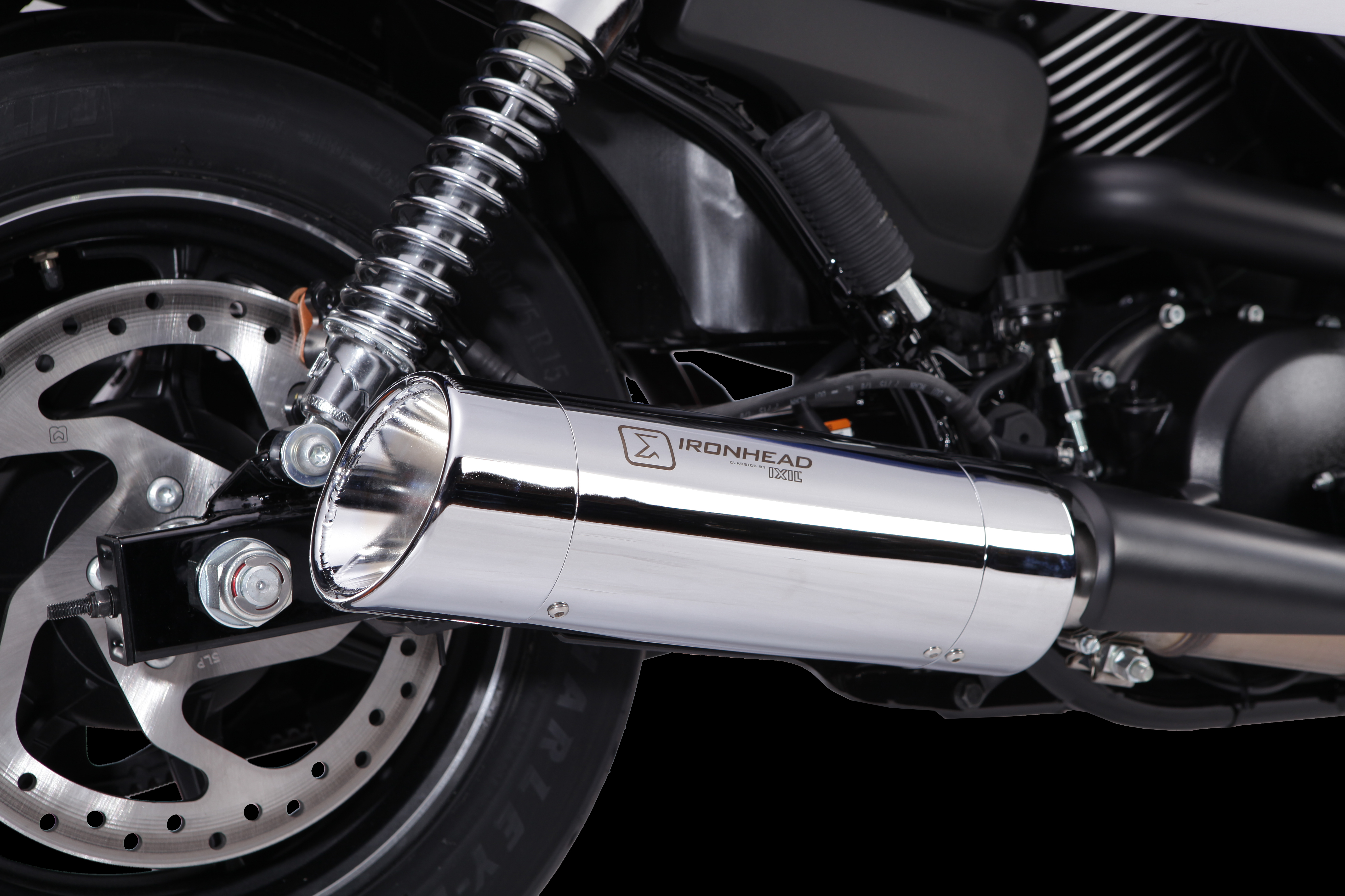 IRONHEAD END CAPS typ CAP (długość: Ø 112 mm., materiał: Inox AISI304, kolor: Bright chrome) SLASHED END CAP (CHROME)