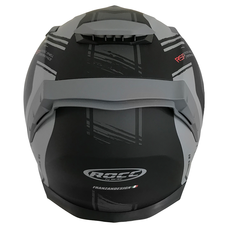 Kask motocyklowy ROCC 341 czarno-szary