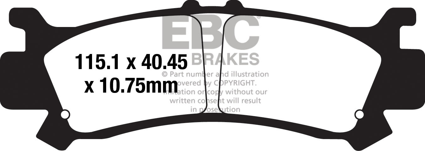 EBC Brakes Klocki hamulcowe EBC FA701TT (kpl. na 1 tarcze)