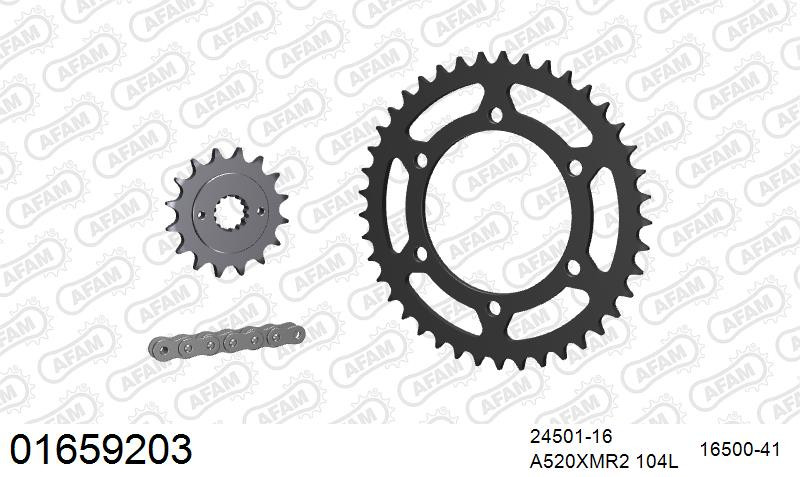 Zestaw napędowy AFAM do KAWASAKI GPZ 500 S D1,E1,D2,E2,E3,D3,D4,E4,D5,E5,D6,E6,E7,D7,D8,E8,E9,E10,E11