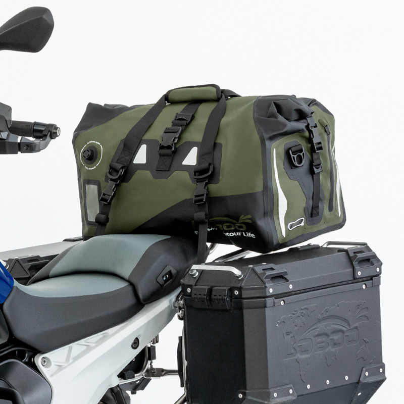 LOBOO Torba motocyklowa PVC żółta 50L (z kieszenią separacyjną na mokre rzeczy)